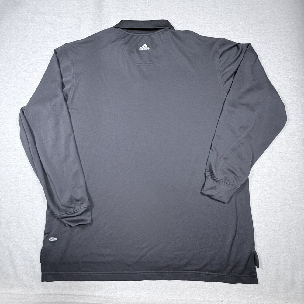 Adidas Men Long Sleeve 1/4 Quarter Button Black XL Casual Athletic Formal Outing
